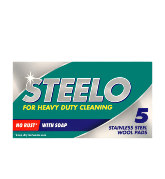 Steelo Stainless Steel Wool Pads 5pk
