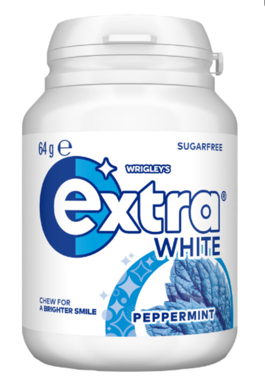 Wrigley's Extra White Peppermint Sugar Free Chewing Gum 64g