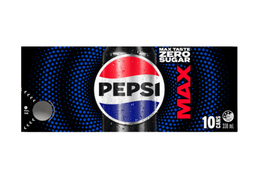 Pepsi Max Zero Sugar Soft Drink Cans 24 x 330ml