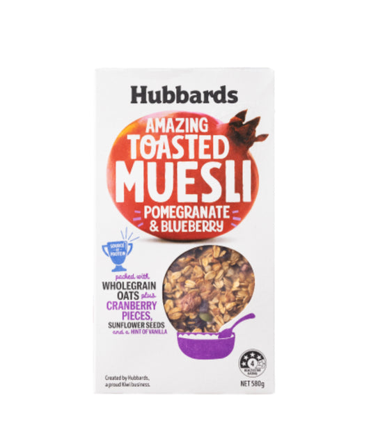Hubbards Pomegranate & Blueberry Amazing Toasted Muesli 580g
