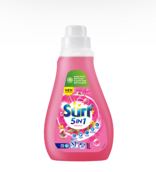Surf Front & Top Loader 5 In 1 Tropical Laundry Liquid 1l