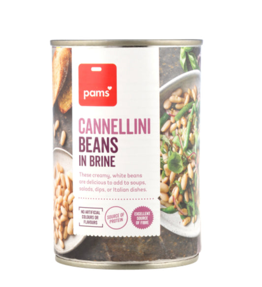 Pams Cannellini Beans In Brine 410g