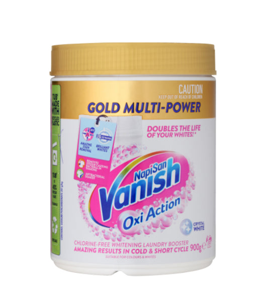 Vanish Napisan Gold Pro OxiAction Crystal White Stain Remover Powder 900g